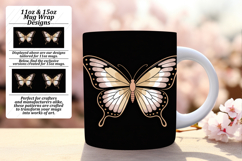 Sweet 15oz Mug Wrap Png Design , Butterfly Product Image 1
