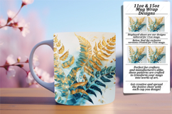 Whimsical 11oz Mug Wrap Png Design , 3D Flower Product Image 1