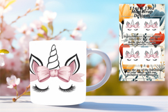 Sublime 11oz Mug Wrap Png Template , Unicorn Product Image 1