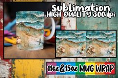 Oceanic Delight Mug Wrap Sublimation, 11oz 15oz Product Image 1
