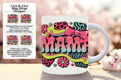 Chic 15oz Mug Wrap Png Design , Mama Product Image 1