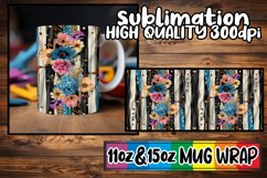 Stylish 3D Leopard Floral Mug Wrap Art Product Image 1