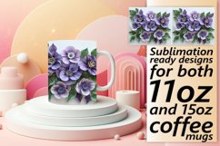 Vibrant Blooming Floral Petal 3D Mug Wrap Sublimation 11oz Product Image 1
