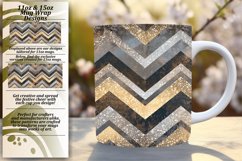 Glitter Stripe Mug 11oz/15oz Wrap with Colorful Art Product Image 1