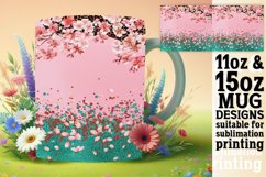 Sparkling Leopard Floral Mug Wrap Product Image 1