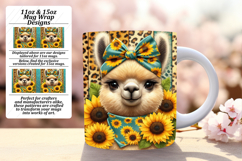 Bright 11oz Mug Wrap Png Artwork , Cute Animals Product Image 1