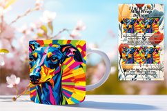 Radiant Colorful Dog Wrap 11oz/15oz Sublimation Product Image 1