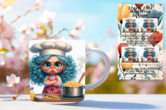 Creative 11oz Mug Wrap Png Artwork , Girl Grumpy Product Image 1