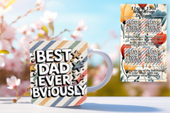 Vibrant 15oz Mug Wrap Png Template , Father's Day Product Image 1