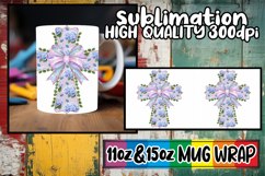 Vibrant dreams sublimation print wrap, Flower Cross Product Image 1