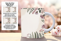VIBRANT 15oz PNG Mug Wrap Design , Flowers Product Image 1
