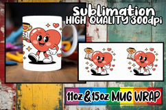 Sweet memories 11oz 15oz sublimation wrap, Valenines Heart Product Image 1