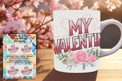 Sophisticated 15oz Mug Wrap Png Design , Valentines Product Image 1