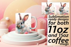 Vibrant Easter Bunny Mug Design: Whimsical Delight Product Image 1