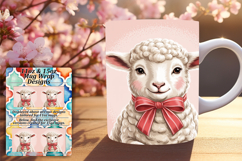 Elegant 11oz Mug Wrap Png Template , Valenines Animals Product Image 1