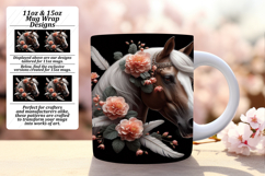 Charming 15oz Mug Wrap Png Artwork , Horse Product Image 1