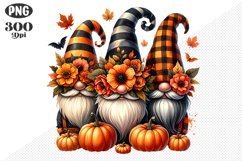Halloween Gnomes Sublimation - Clipart PNG Design Product Image 1