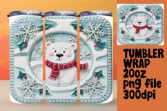 LUXE 20oz Tumbler Wrap Design , 3D Xmas Product Image 1