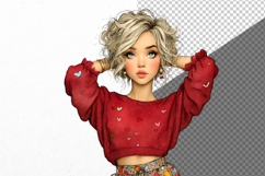 Girl Clipart, Valentines Day Clipart, Product Image 2