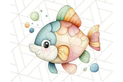 Under the Sea Nursery Clipart, Ocean Animals PNG Product Image 5