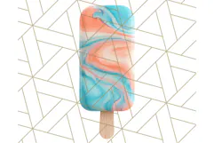 Coral and Aqua Summer Clipart PNG Pastel Tropical Icons Product Image 5