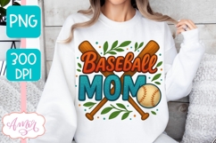 Baseball Mom T-shirt sublimation design, Baseball lover PNG Product Image 4