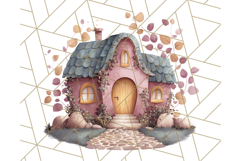 Whimsical Cottagecore Cottage PNG Clipart, Fairy House Png Product Image 5