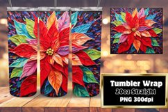 3D Christmas Flower Winter Tumbler 20oz Product Image 1