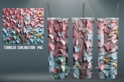 3D Butterflies Tumbler | Sublimation 3D Tumbler Wrap Product Image 5
