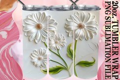 3D Floral Paradise: Tumbler Wrap Sublimation Product Image 1