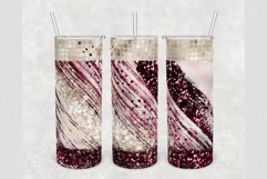 Beige Maroon Glitter Brush Strokes 20oz tumbler sublimation Product Image 1