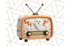 Retro Halloween Clipart Vintage PNG Graphics, 50s Holiday Product Image 5