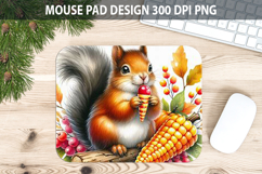 Squirrel Mouse pad Sublimation - Halloween Animal PNG Design Product Image 1