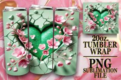 Happy Journeys 20oz tumbler wrap, 3D Heart Product Image 1