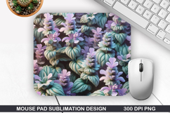3D Flowers Mouse Pad Sublimation, Flowers Mouse Pad PNG Product Image 1