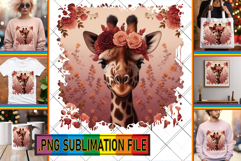Sweet PNG Art for TSHIRTS, Giraffe Product Image 1