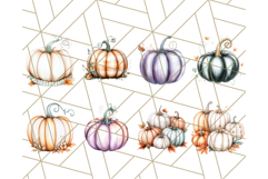 Fall Pumpkin Clipart PNG, Autumn Pumpkins, Jewel Tones Png Product Image 5