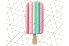 Pink and Mint Summer Clipart PNG Beach Icons, Summer Fun Png Product Image 5