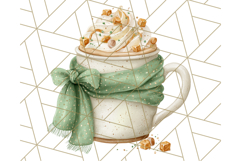 Christmas Coffee Mugs Clipart PNG Festive Cups Product Image 5