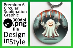 Bright Circle Design Keychain Template , Halloween Product Image 1