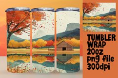 Autumn Views 20oz Tumbler | Watercolor Sublimation Wrap Product Image 1