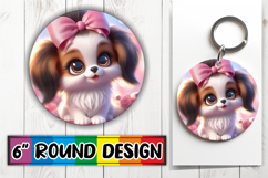 Enchanted Circle Keychain, 3D Dog Product Image 1