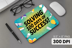 100 days of school Mouse Pad, Teacher PNG Sublimation Design Product Image 1