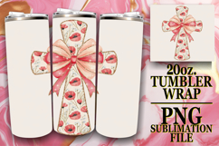 PLAYFUL DREAMS 20oz TUMBLER WRAP, Flower Cross Product Image 1