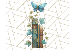 Cottagecore Butterfly and Book PNG Clipart Reading Elements Product Image 5