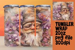 Floral Haven Gnome Tumbler Wrap 20oz Product Image 1