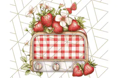 Cottagecore Strawberry Kitchen PNG Clipart, Retro Fruit Png Product Image 5