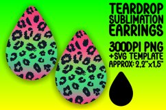 Sparkly Leopard Print Teardrop Earring Glitter Product Image 1