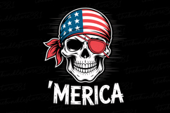 American Skull Svg | 4th of July Svg | Svg Cut File Product Image 1