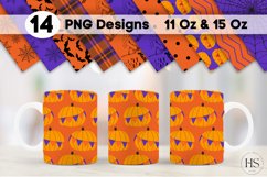 14 Happy Halloween Mug Sublimation PNG Bundle, Mug Wrap Product Image 1